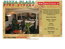 Tablet Screenshot of pizzaplazaak.com